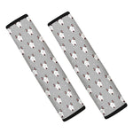 Cute Bull Terrier Faces Pattern Print Car Seat Belt Covers