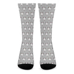 Cute Bull Terrier Faces Pattern Print Crew Socks