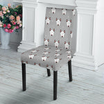 Cute Bull Terrier Faces Pattern Print Dining Chair Slipcover
