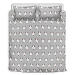Cute Bull Terrier Faces Pattern Print Duvet Cover Bedding Set