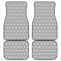Cute Bull Terrier Faces Pattern Print Front and Back Car Floor Mats