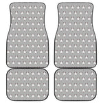 Cute Bull Terrier Faces Pattern Print Front and Back Car Floor Mats