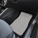 Cute Bull Terrier Faces Pattern Print Front and Back Car Floor Mats