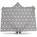 Cute Bull Terrier Faces Pattern Print Hooded Blanket