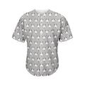 Cute Bull Terrier Faces Pattern Print Men's Baseball Jersey