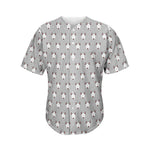 Cute Bull Terrier Faces Pattern Print Men's Baseball Jersey