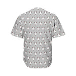 Cute Bull Terrier Faces Pattern Print Men's Baseball Jersey
