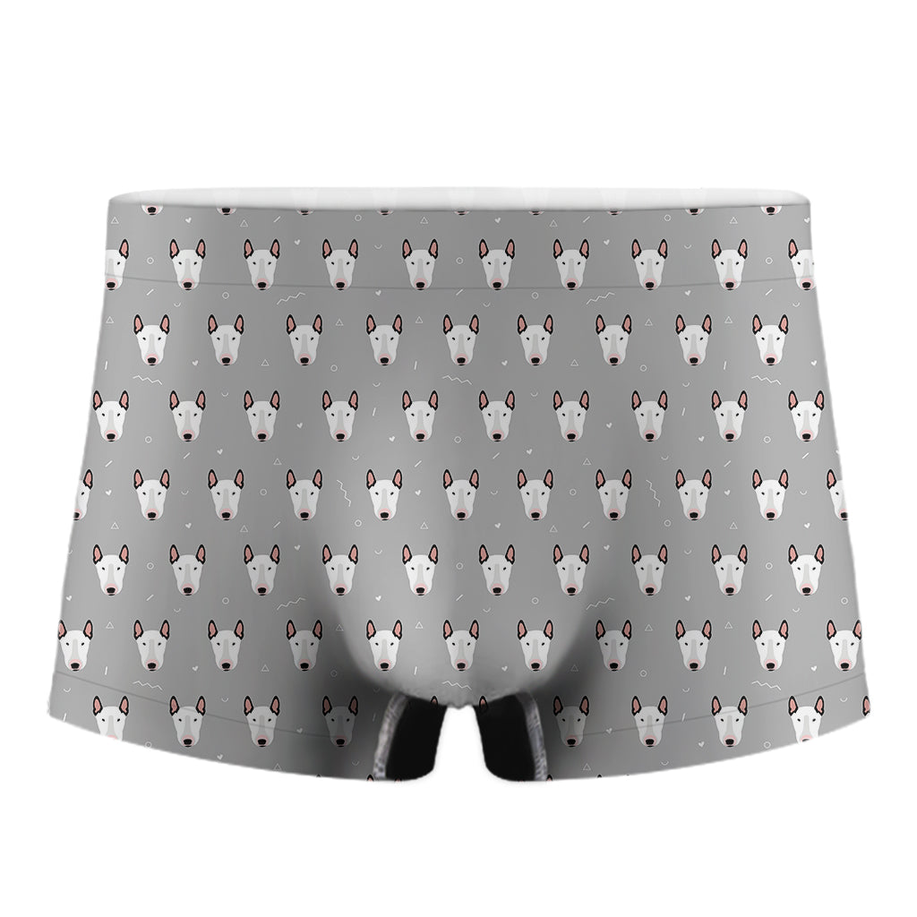 Cute Bull Terrier Faces Pattern Print Men's Boxer Briefs