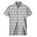 Cute Bull Terrier Faces Pattern Print Men's Short Sleeve Shirt