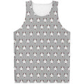 Cute Bull Terrier Faces Pattern Print Men's Tank Top