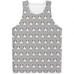 Cute Bull Terrier Faces Pattern Print Men's Tank Top