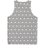 Cute Bull Terrier Faces Pattern Print Men's Tank Top