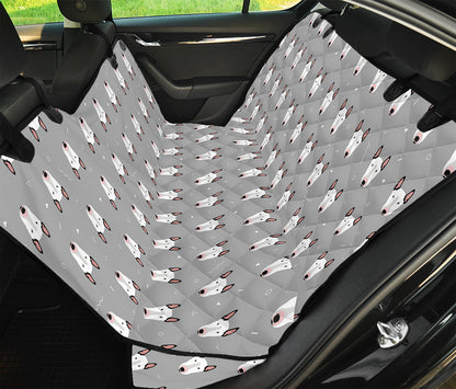 Cute Bull Terrier Faces Pattern Print Pet Car Back Seat Cover