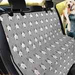 Cute Bull Terrier Faces Pattern Print Pet Car Back Seat Cover