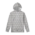 Cute Bull Terrier Faces Pattern Print Pullover Hoodie