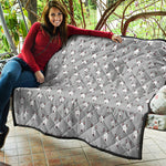 Cute Bull Terrier Faces Pattern Print Quilt