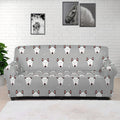 Cute Bull Terrier Faces Pattern Print Sofa Cover