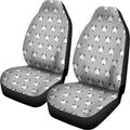 Cute Bull Terrier Faces Pattern Print Universal Fit Car Seat Covers