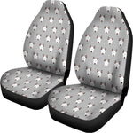 Cute Bull Terrier Faces Pattern Print Universal Fit Car Seat Covers