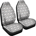Cute Bull Terrier Faces Pattern Print Universal Fit Car Seat Covers