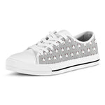 Cute Bull Terrier Faces Pattern Print White Low Top Shoes