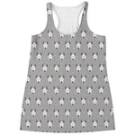 Cute Bull Terrier Faces Pattern Print Women's Racerback Tank Top