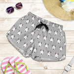 Cute Bull Terrier Faces Pattern Print Women's Shorts