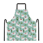 Cute Cactus And Llama Pattern Print Apron