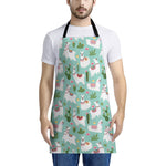 Cute Cactus And Llama Pattern Print Apron
