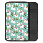Cute Cactus And Llama Pattern Print Car Center Console Cover