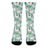 Cute Cactus And Llama Pattern Print Crew Socks