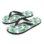 Cute Cactus And Llama Pattern Print Flip Flops