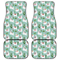 Cute Cactus And Llama Pattern Print Front and Back Car Floor Mats