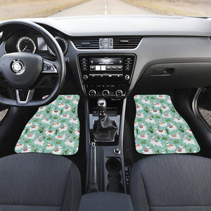 Cute Cactus And Llama Pattern Print Front and Back Car Floor Mats