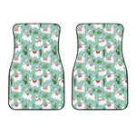 Cute Cactus And Llama Pattern Print Front Car Floor Mats
