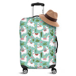 Cute Cactus And Llama Pattern Print Luggage Cover