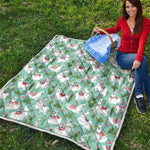 Cute Cactus And Llama Pattern Print Quilt