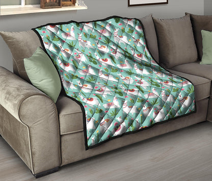 Cute Cactus And Llama Pattern Print Quilt