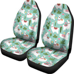 Cute Cactus And Llama Pattern Print Universal Fit Car Seat Covers