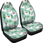 Cute Cactus And Llama Pattern Print Universal Fit Car Seat Covers