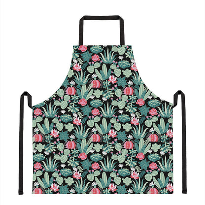 Cute Cactus And Succulent Print Apron