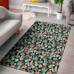Cute Cactus And Succulent Print Area Rug