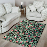 Cute Cactus And Succulent Print Area Rug