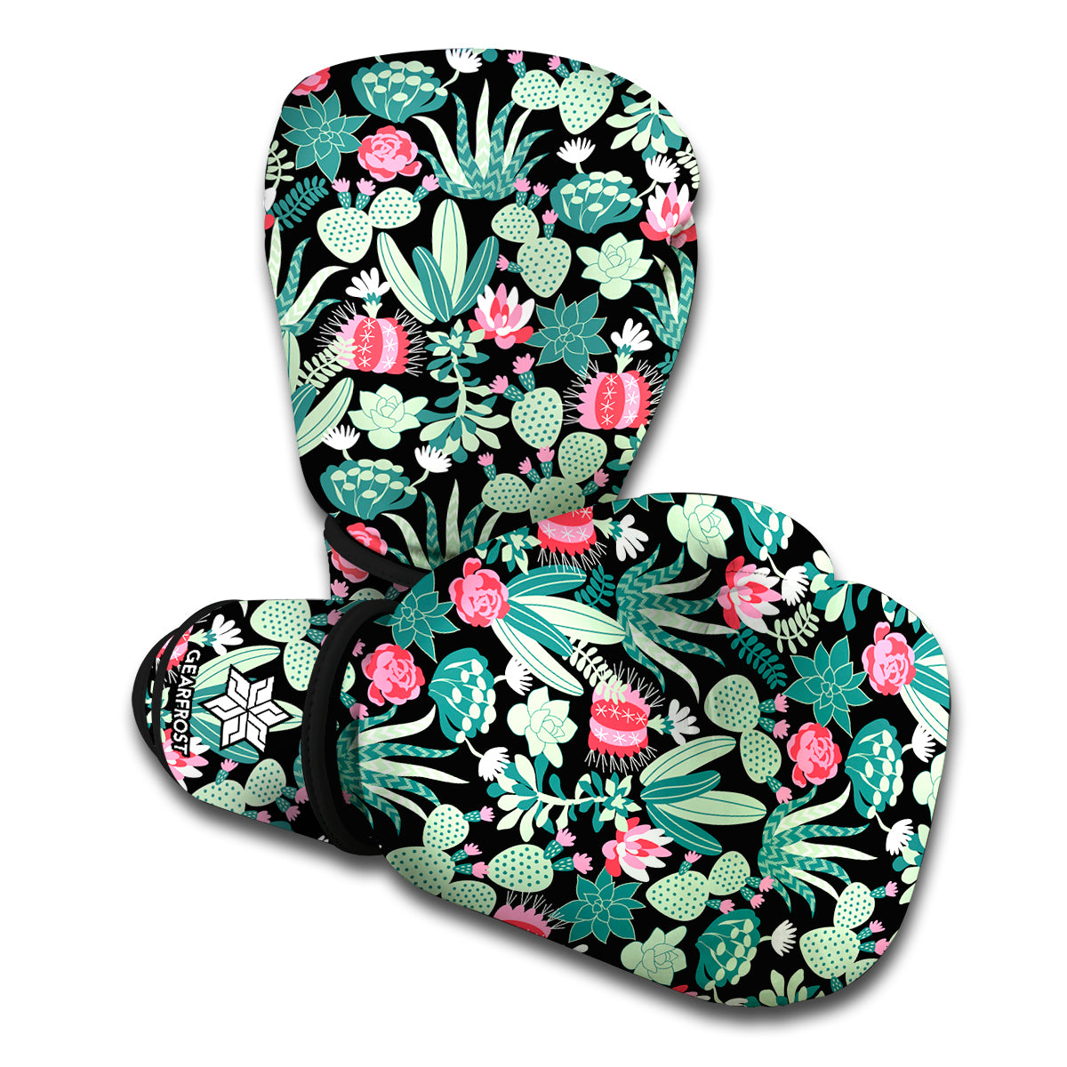 Cute Cactus And Succulent Print Boxing Gloves