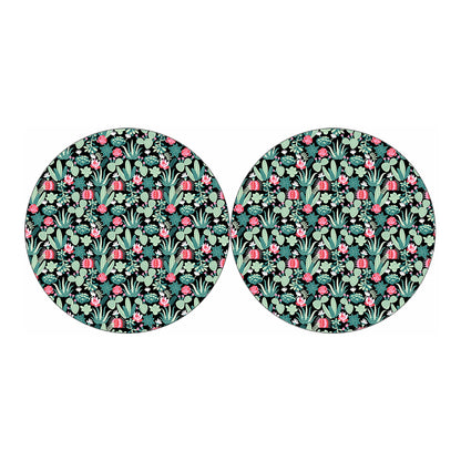 Cute Cactus And Succulent Print Car Coasters