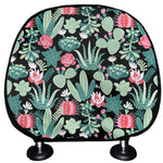 Cute Cactus And Succulent Print Car Headrest Covers