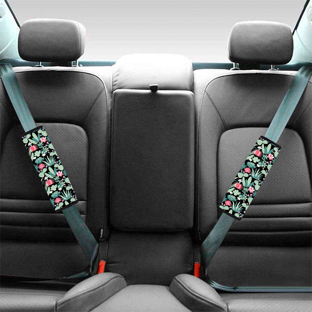 Cute Cactus And Succulent Print Car Seat Belt Covers