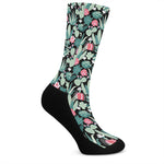 Cute Cactus And Succulent Print Crew Socks