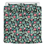 Cute Cactus And Succulent Print Duvet Cover Bedding Set