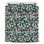 Cute Cactus And Succulent Print Duvet Cover Bedding Set